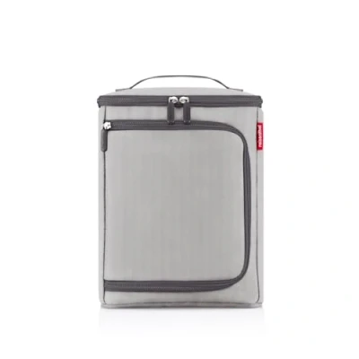 Abbildung von reisenthel coolerbox Herringbone Grey Rundum flexibel, praktische Kühltasche mit Zwei Öffnungen