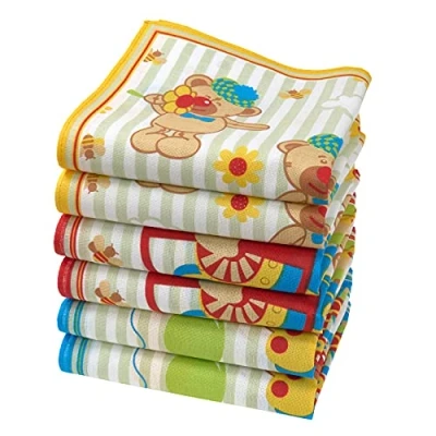 Abbildung von merrysquare Kindertaschentücher 100% Baumwolle 6 Stücke Ca. 27cm Modell Teddy
