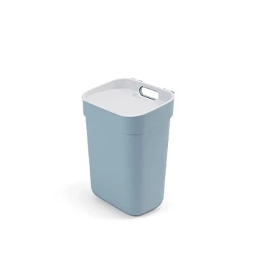 Abbildung von CURVER Ready to Collect 100% recycelter 10 Liter Küchenzubehör Recycling Mülleimer mit Hebedeckel, rauchgrau hellgrauem Deckel