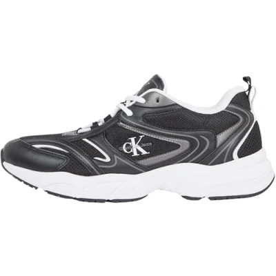 Abbildung von Calvin Klein Jeans Retro Tennis Sneaker low, Herren, Größe: 41, Black/bright white Schuhe