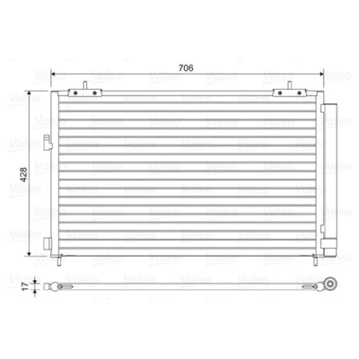Abbildung von VALEO 814046 Klimakondensator ohne Trockner Aluminium 428