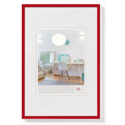 Abbildung von walther design Bilderrahmen rot 60 x 80 cm New Lifestyle Kunststoffrahmen KV080R