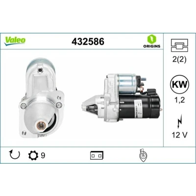 Abbildung von VALEO NEW ORIGINAL PART 432586 Anlasser 12 1,2 10