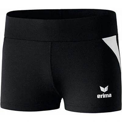 Abbildung von erima Damen Shorts Hot Pant, Schwarz/Weiß, 36, 829406