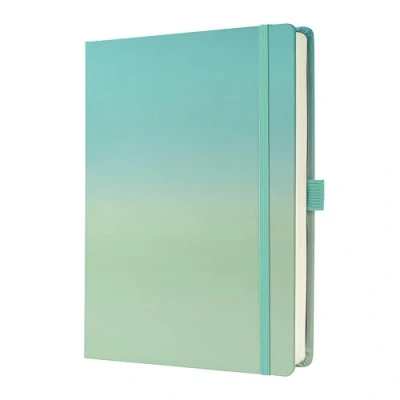 Abbildung von Sigel JB102 Notizbuch Bullet Journal Jolie, Dot Lineatur, dickes 120 g Papier, A5+, türkis, 200 Seiten, Hardcover mit beschichtetem Stoff, Gradient Sea, vegan, aus nachhaltigem Papier