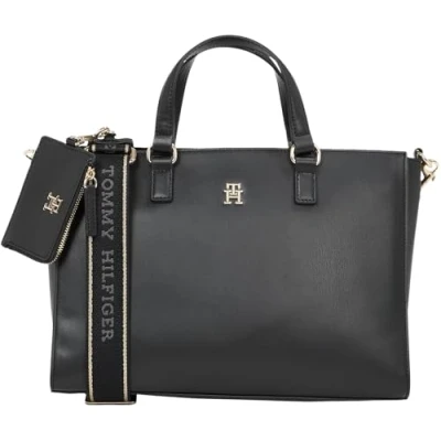 Abbildung von Tommy Hilfiger Satchel SET Handtasche, Damen, Größe: One Size, Black
