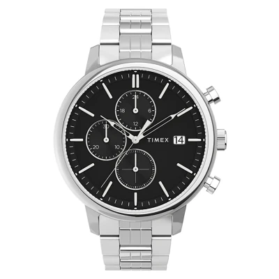 Abbildung von Timex Chicago Chronograph Chronograph, Herren, Größe: One Size, Silver / black