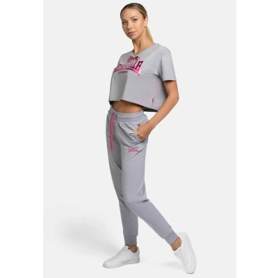 Abbildung von Lonsdale Leinthall Jogginghose, Damen, Größe: Small, Marl grey pink
