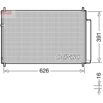 Abbildung von DENSO DCN50041 Klimakondensator mit Trockner R 134a TOYOTA: Avensis III Estate, Verso, Auris Hatchback
