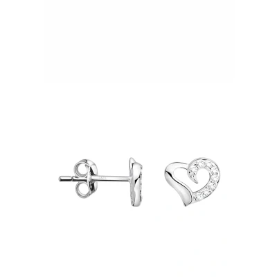 Abbildung von SOFIA MILANI Damen Ohrringe 925 Silber mit Zirkonia Steinen Herz Ohrstecker 20355