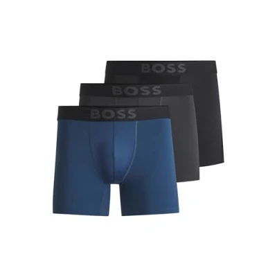 Abbildung von BOSS Active 3 PACK Panties, Herren, Größe: Medium, Black/grey/dark blue