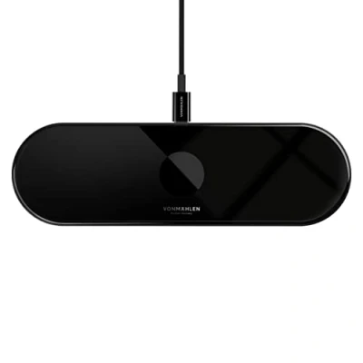Abbildung von Vonmählen Aura Home Wireless Charging Pad 3in1 Schnellladegerät, Magnetisches Multi Gerät Ladepad, Kompatibel mit Handyhüllen bis zu 7mm, Hochwertige Materialien, Minimalistisches Design Schwarz