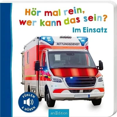 Abbildung von Hör mal rein, wer kann das sein? Im Einsatz: Fühlen und hören Hochwertiges Pappbilderbuch mit 5 realistischen Sounds Fühlelementen für Kinder ab 18 Monaten
