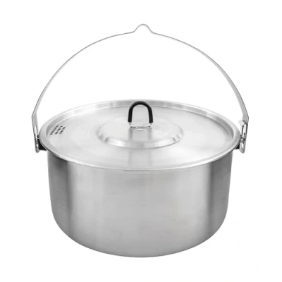 Abbildung von Tatonka Kettle II 4.0 L Outdoor Kochtopf aus Edelstahl mit Volumenskalierung und inklusive Deckel Siebfunktion 4 Liter Ø 23,5 x 11,5 cm