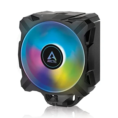 Abbildung von ARCTIC Freezer A35 A RGB Single Tower CPU Kühler für AMD mit RGB, druckoptimierter 120 mm P Lüfter, 2001700 RPM, 4 Heatpipes, inkl. MX 5 Wärmeleitpaste Schwarz