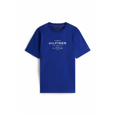 Abbildung von Tommy Hilfiger Stack Graphic TEE Tshirt print, Größe: XS, Wedge blue