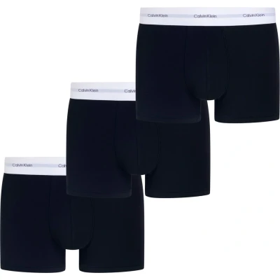 Abbildung von Calvin Klein Herren 3er Pack Boxershorts Trunks mit Logobund, Schwarz (Black, Black, Black), M