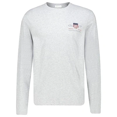Abbildung von GANT REG Medium Archive Shield Langarmshirt, Herren, Größe: Medium, Grau