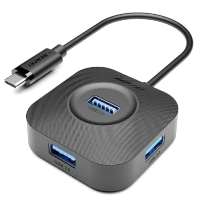 Abbildung von BENFEI USB C Hub 5 Gbps, Adapter mit 4 3.0 Ports, Hochgeschwindigkeits Multiport Splitter für iPhone 15/15 Pro MacBook iMac iPad Chromebook Galaxy S23 und mehr