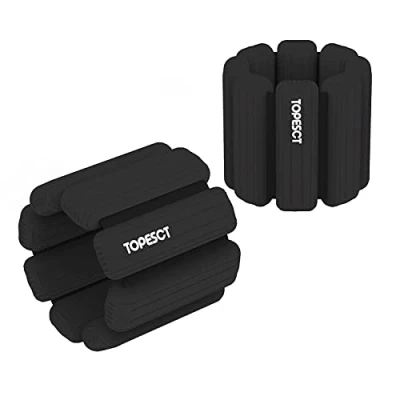 Abbildung von TOPESCT 2 PCS Handgelenkgewichte Knöchelgewichte Set Gewichtsmanschetten für Handgelenk Yoga, Tanz, Barre, Pilates, Kardiotraining, Aerobic, Walking