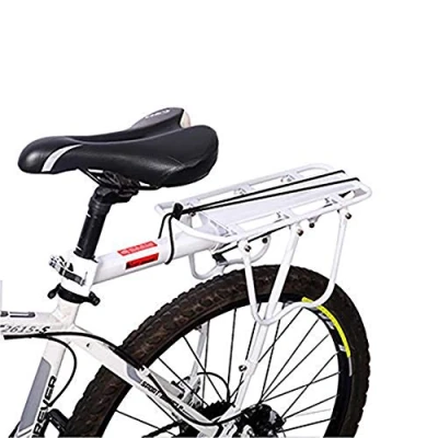 Abbildung von Enkrio Fahradgepaecktraeger Hinten,Fahrradgepäckträger Mountainbike Fahrradzubehör Sattelstütze 50 kg Kapazität,Weiß