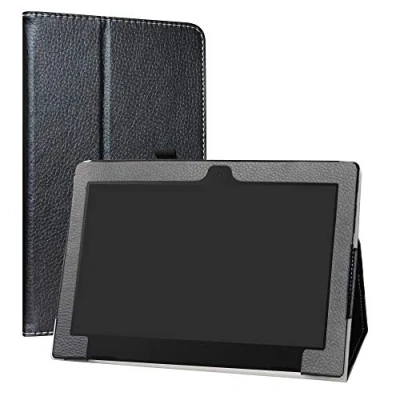 Abbildung von Lenovo IdeaPad D330 Hülle,Labanema Slim Fit Folio PU Leder dünne Kunstleder Schutzhülle Cover Schale Etui Tasche für (10,1 Zoll) Notebook Schwarz