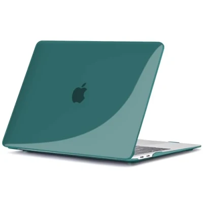 Abbildung von TECOOL Hülle Kompatibel mit MacBook Air M1 A2337 und 13 Zoll Retina 2020 2019 2018 A2179 A1932, Ultradünne Schutzhülle Hartschale Case, Kristall Tiefblaugrün