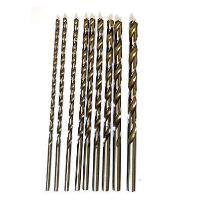 Abbildung von JVJ 9 teilig 200mm Länge 4 10mm HSS Cobalt Bohrer Spiralbohrer zum Bohren