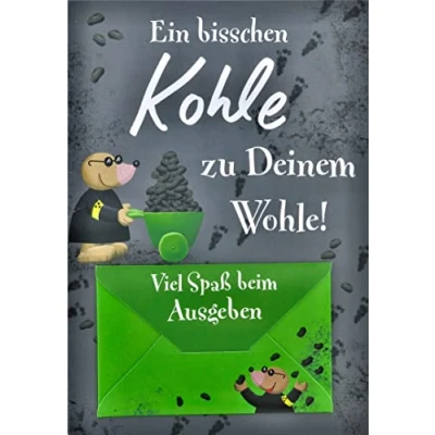 Abbildung von Perleberg Allgemeine Geldkarte Lifestyle Collection Karte für Geldgeschenk mit Maulwurf Motiv &amp; Geld Kuvert Geldkarten farblich passendem Umschlag Geschenkkarte in 11,6 x 16,6 cm
