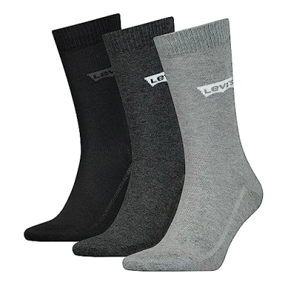 Abbildung von Levi&#039;s Unisex Classic Socks, Grey, 43/46