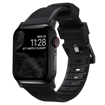 Abbildung von Nomad robustes Sportarmband Apple Watch 42mm / 44mm 45mm 49mm schwarz NM1A41BN00