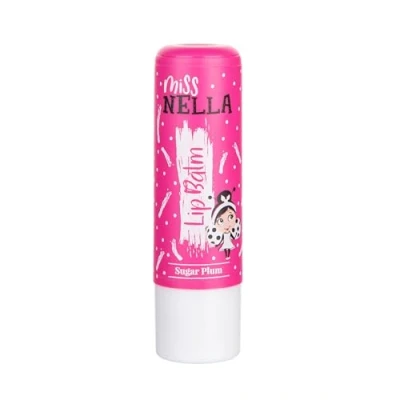 Abbildung von Miss Nella Sugar Plum hypoallergener Lippenbalsam speziell für Kinder, pink, ungiftiges, geruchsneutrales Make Up, perfekt empfindliche Haut