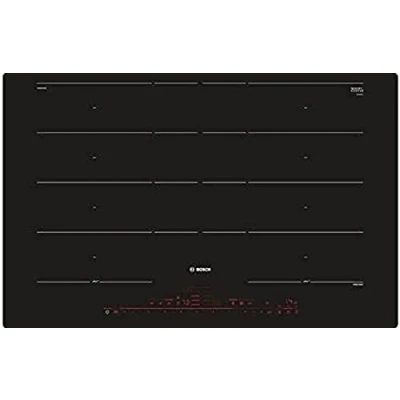 Abbildung von Bosch PXY801KW1E Serie 8 Smartes Induktionskochfeld (autark), 80 cm breit, FlexInduction freie Platzwahl, MoveMode voreingestellte Leistungsstufen, PerfectFry Bratsensor, PowerBoost schnelleres Kochen