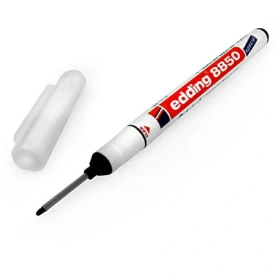 Abbildung von Edding 8850 Permanentmarker für Zimmermannsarbeiten, 0,7 1 mm, extralange Spitze, Schwarz