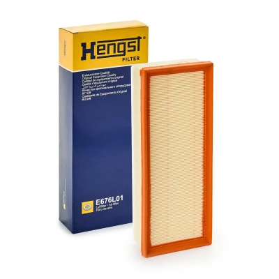 Abbildung von HENGST FILTER E676L01 Luftfilter 65 128 322 Filtereinsatz AUDI: A4 B8 Avant, A5 Sportback, Saloon