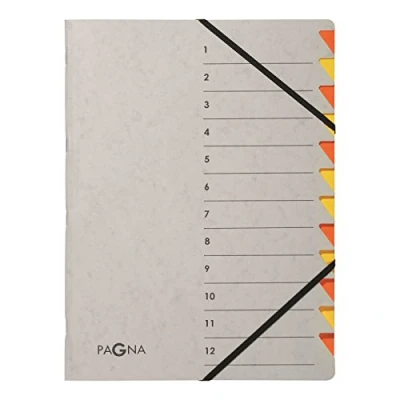 Abbildung von Pagna 44312 12 Ordnungsmappe Fächer Easy Grey 1 orange