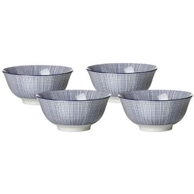 Abbildung von Ritzenhoff &amp; Breker Schalen Set Royal Makoto, 4 teilig, 15,5 cm Durchmesser, 650 ml, Porzellangeschirr, Blau Weiß, 15.50 x 8
