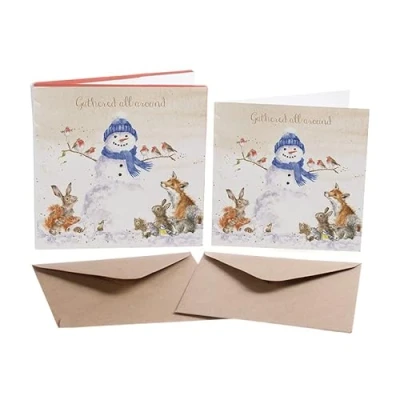 Abbildung von Wrendale Designs by Hannah Dale „Gathered All Around“ Weihnachtskarten Schachtelset 8 Stück
