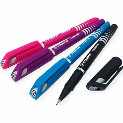 Abbildung von Fineliner mit gefederter Spitze STABILO SENSOR F fein 4er Pack COLORTANGLE Edition