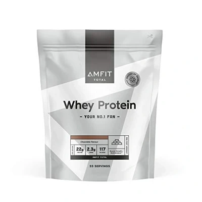 Abbildung von Amazon Marke: Amfit Nutrition Molkeproteinpulver, Schokolade, 33 Portionen (1er Pack)