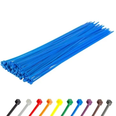 Abbildung von Gocableties Kabelbinder 100 Stück Blau, 300 mm x 4,8 mit 22,2 kg Zugfestigkeit, UV Beständig Set