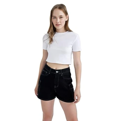 Abbildung von DeFacto Women&#039;s B0688AX T Shirt, White, XS