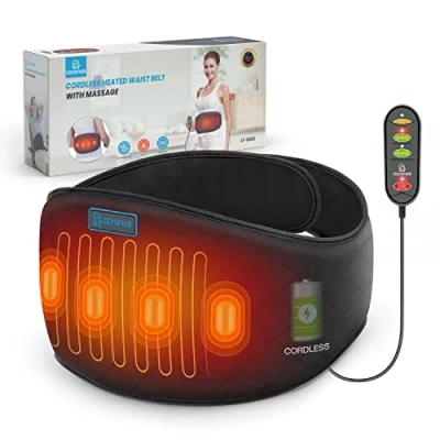 Abbildung von COMFIER cordless Wärmegürtel, Heizgürtel mit Wärme Vibration und automatische Abschaltung,kabellos Heizkissen für Rücken Bauch Lenden,Geschenke Damen, Herren