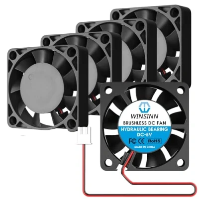 Abbildung von WINSINN 40 mm Lüfter 5 V, 3D Drucker Micro Volt 4010 Hydrauliklager, bürstenlose Kühlung x 10 2 PIN (5er Pack)