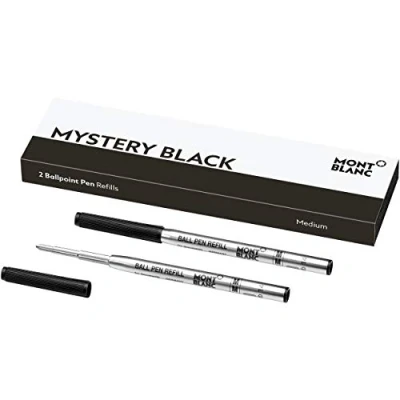 Abbildung von Montblanc &quot;Mystery Black 116190 Kugelschreiber Ersatzminen M 2 x Kugelschreibermine Schwarz Ballpen Refill