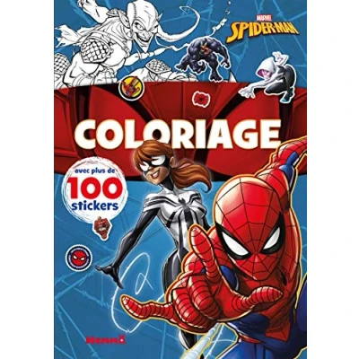 Abbildung von Marvel Spider Man Coloriage avec plus de 100 stickers (Spider et Girl)