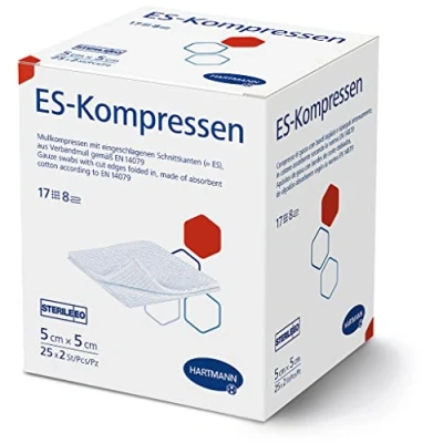 Abbildung von Es kompressen steril 5x5 cm 8fach