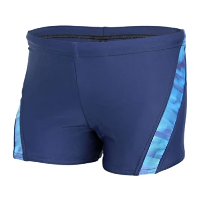 Abbildung von Aquarti Jungen Schwimmhose Kontrastfarbige Einsätze, Farbe: 16101 Schwarz/Blau, Größe: 140