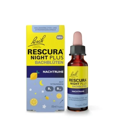 Abbildung von BACH RESCURA NIGHT PLUS Bachblüten Nachtruhe, 10 ml I Bachblütenmischung mit Vitaminen für eine erholsame Nacht ehemals Rescue das Original