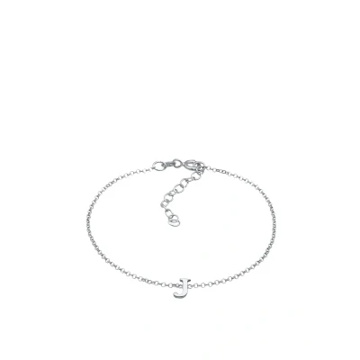 Abbildung von Elli Letter J Armband, Damen, Größe: 16, Silber